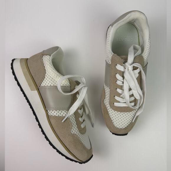 NWOB Greats Brooklyn McCarren Runners Cream Size Women 7.5 Men 5.5 Evereve - Picture 1 of 9